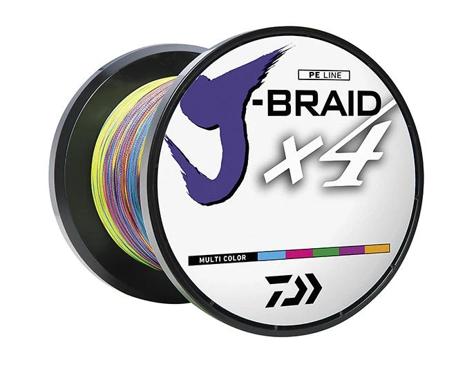 Daiwa J-Braid X4 Braided Line 330 Yards Multi-Color