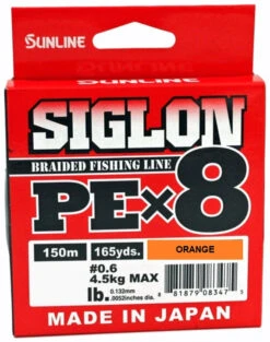 Sunline Siglon PEx8 Braid High-Vis Orange 165 Yd