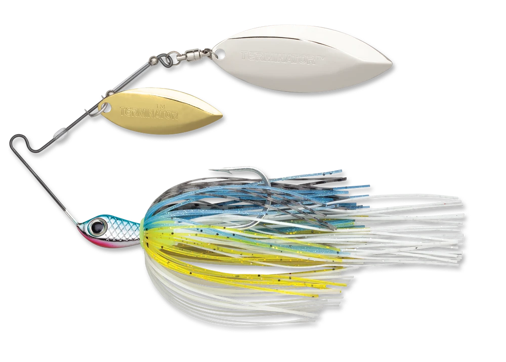 Terminator Stainless Pulse Skirt Spinnerbait Double Willow 3/8 Oz.