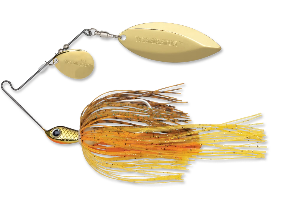 Terminator Stainless Pulse Skirt Spinnerbait Colorado Willow 3/8 Oz.